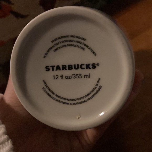 Starbucks rare 2015 Kids Finger Paint Design Ceramic Travel Mug 12oz - Picture 2 of 3